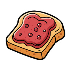 jam on toast icon, jam on toast vector illustration-simple illustration of jam on toast, perfect for jam on toast logos and icons