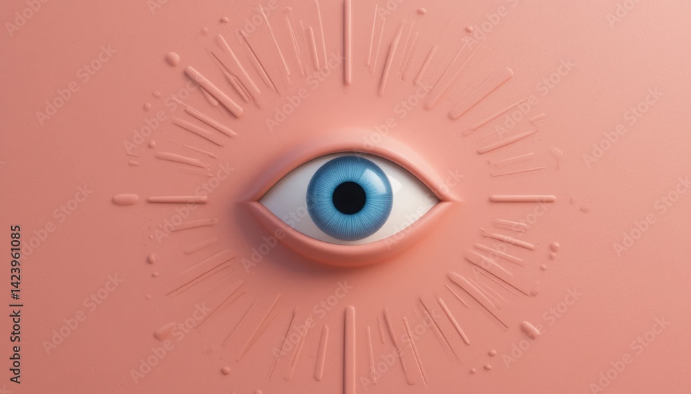Poster exploring the concept of vision through a captivating artistic eye design digital artwork abstract c