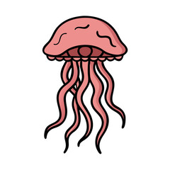 jellyfish icon, jellyfish vector illustration-simple illustration of jellyfish, perfect for jellyfish logos and icons