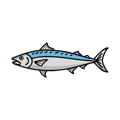 king mackerel icon, king mackerel vector illustration-simple illustration of king mackerel, perfect for king mackerel logos and icons