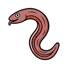 lamprey icon, lamprey vector illustration-simple illustration of lamprey, perfect for lamprey logos and icons