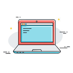 laptop icon, laptop vector illustration-simple illustration of laptop, perfect for laptop logos and icons
