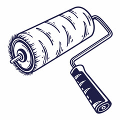 Paint Roller Vector Illustration For Home Renovation And Painting Services Concept Design
