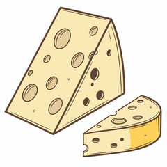 Cartoon Swiss Cheese Illustration Featuring Holes Of Different Sizes And Shapes