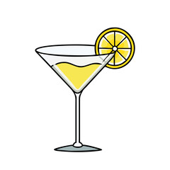 lemon drop martini icon, lemon drop martini vector illustration-simple illustration of lemon drop martini, perfect for lemon drop martini logos and icons