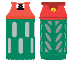 Illustration of a Cooking Gas Cylinder - LPG Gas Tank Vector Icon Design