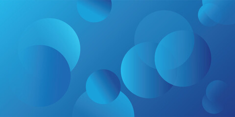 Abstract blue background with circles. Vector illustration