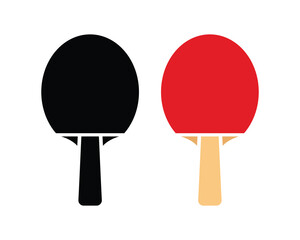 Ping pong icon. Table tennis racket symbol for mobile and web design