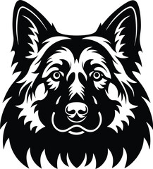 Dog silhouette, Dog silhouette icon, Pet dog outline, Canine side view graphic, Dog vector illustration, Animal silhouette design