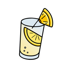 lemon wedge in drink icon, lemon wedge in drink vector illustration-simple illustration of lemon wedge in drink, perfect for lemon wedge in drink logos and icons