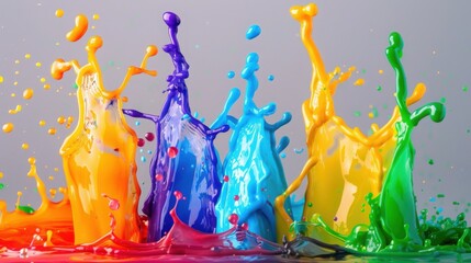 Fluid motion of colored liquids mixing. 
