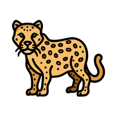leopard icon, leopard vector illustration-simple illustration of leopard, perfect for leopard logos and icons