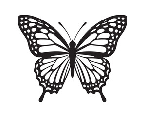 Black butterflies silhouette vector. Flying butterfly vector illustration eps 10
