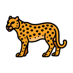 leopard icon, leopard vector illustration-simple illustration of leopard, perfect for leopard logos and icons