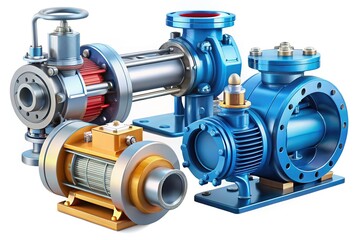 Fototapeta premium Water Pump Types, Construction, and Design