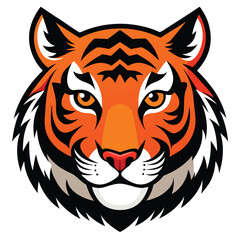 tiger head vector logo design vector illustration on white