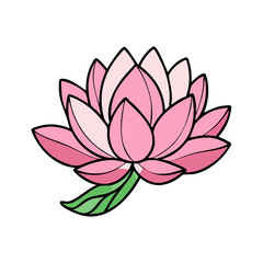lotus flower icon, lotus flower vector illustration-simple illustration of lotus flower, perfect for lotus flower logos and icons