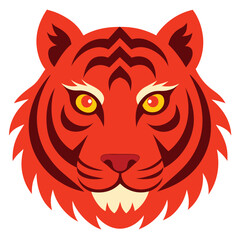 tiger head vector logo design vector illustration on white