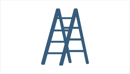 Step Ladder Vector Icon for Construction, Home Improvement, and Tool Design