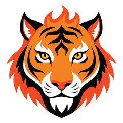 roaring tiger head mascot vector sticker high quality
