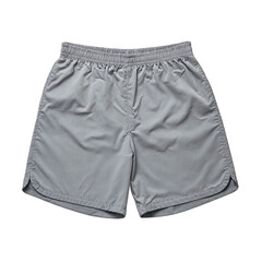 Isolated gray athletic shorts with elastic waistband for a casual and comfortable look