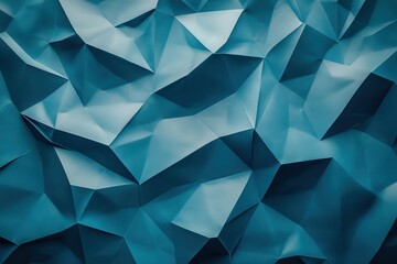 Fototapeta premium This is a close up of an intricate blue geometric pattern displayed on a wall