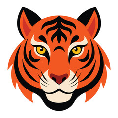 roaring tiger head mascot vector sticker high quality