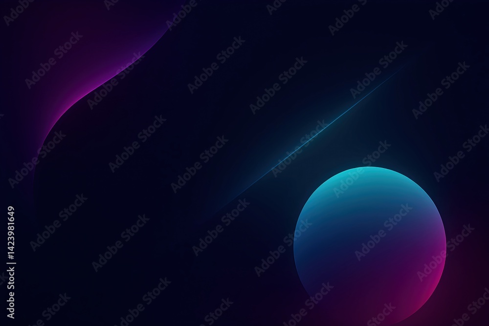 Poster a captivating digital design featuring vibrant colors and abstract shapes, creating a sense of depth