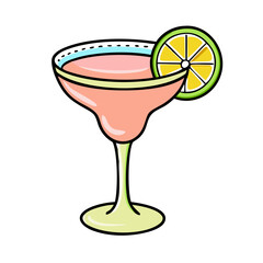 margarita with salt rim icon, margarita with salt rim vector illustration-simple illustration of margarita with salt rim, perfect for margarita with salt rim logos and icons