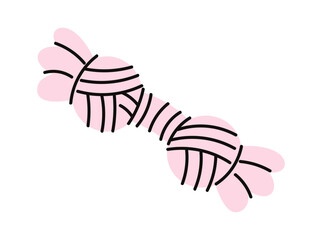 Dog rope toy hand drawn