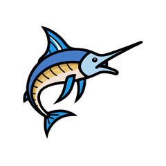 marlin icon, marlin vector illustration-simple illustration of marlin, perfect for marlin logos and icons