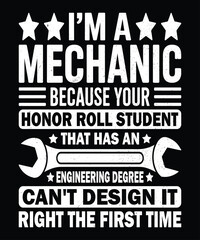 Fototapeta premium Mechanic Engineer Pride T-Shirt