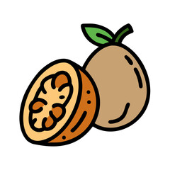 marula fruit icon, marula fruit vector illustration-simple illustration of marula fruit, perfect for marula fruit logos and icons
