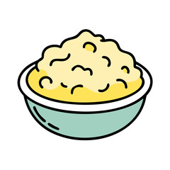 mashed potatoes icon, mashed potatoes vector illustration-simple illustration of mashed potatoes, perfect for mashed potatoes logos and icons