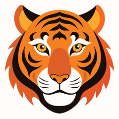 tiger head vector graphic design illustration logo
