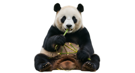 Giant panda eating bamboo