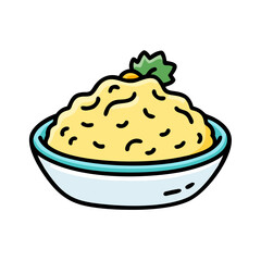mashed potatoes icon, mashed potatoes vector illustration-simple illustration of mashed potatoes, perfect for mashed potatoes logos and icons