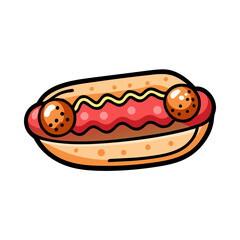 meatball sub icon, meatball sub vector illustration-simple illustration of meatball sub, perfect for meatball sub logos and icons