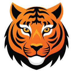 tiger head vector graphic design illustration logo