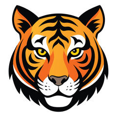 tiger head vector graphic design illustration logo