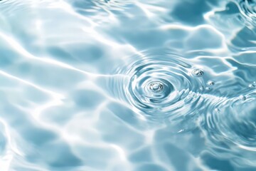 A detailed close up view of the mesmerizing water waves in a pool