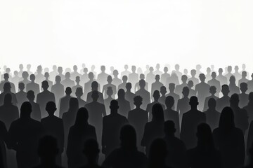 Obraz premium Crowd of Silhouettes