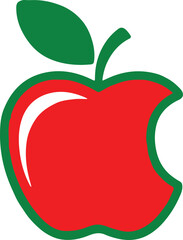 red apple vector illustration