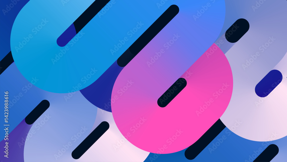 Poster geometric gradient color layers abstract pattern wallpaper background