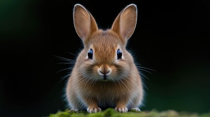 Fototapeta premium Cute, front-facing rabbit