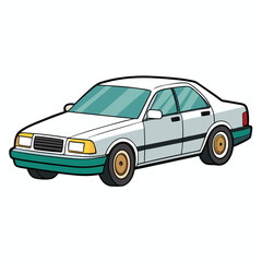 Sedan shilhotee vector isolated on white background