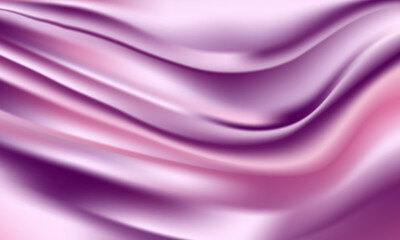 Elegant Silk Fabric Draped in Shades of Purple and Pink