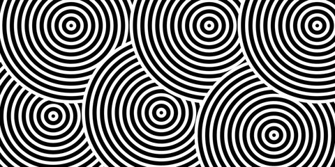 Abstract gold circle lines on dark background. Geometric stripe line art design.