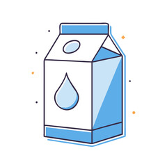 milk carton icon, milk carton vector illustration-simple illustration of milk carton, perfect for milk carton logos and icons
