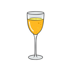 mimosa glass icon, mimosa glass vector illustration-simple illustration of mimosa glass, perfect for mimosa glass logos and icons